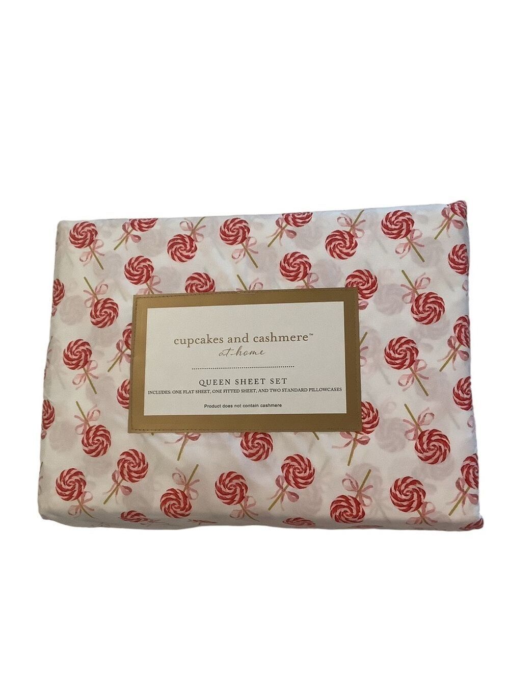 Cupcakes And Cashmere Sweet Bow Christmas Candy Sheet Set New